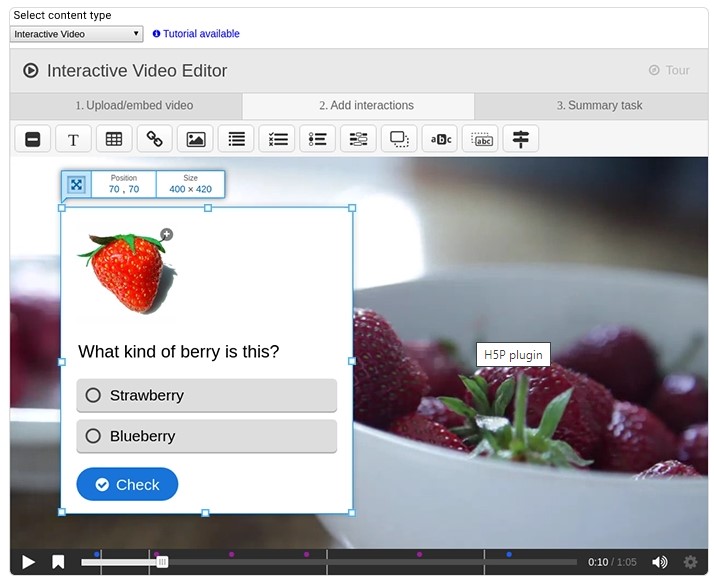 conteido interactivo hvp moodle
